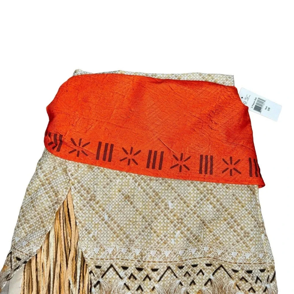Disney Moana Beige Skirt (only) Costume Dress Up Girl Size 5-6 New